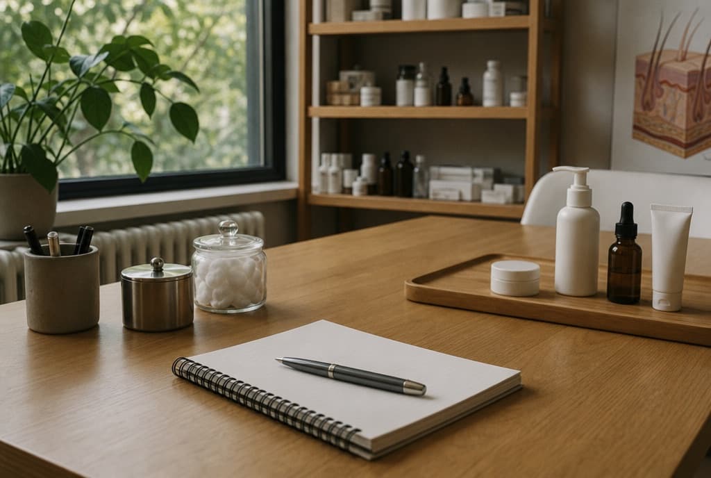 Calm, well-lit dermatology consultation space